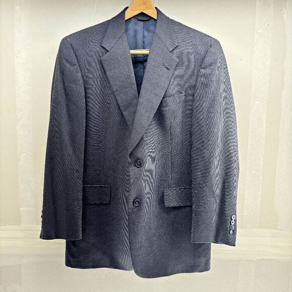 38R Hart Schaffner Marx Mens Recent 2 Button Wool Blazer Sport Coat Pencil Gray - Picture 1 of 5